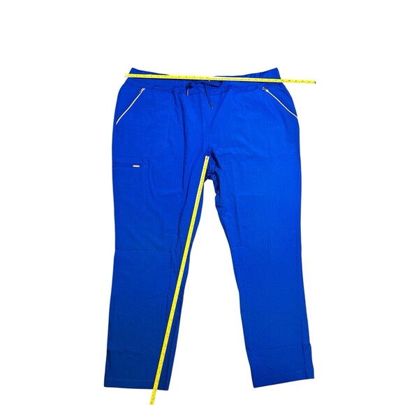 Cherokee Blue Scrubs Statement Mid Rise Tapered Leg Pull On Pant CK055 3XL New - Picture 4 of 9